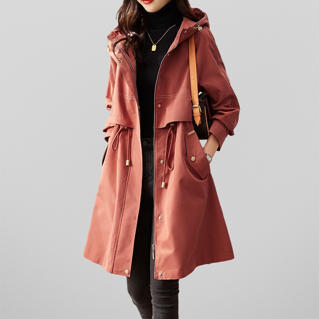 Stylish Women's Jacket Red Hood
