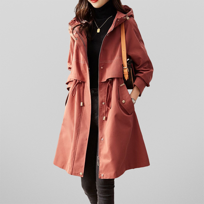 Stylish Women's Jacket Red Hood
