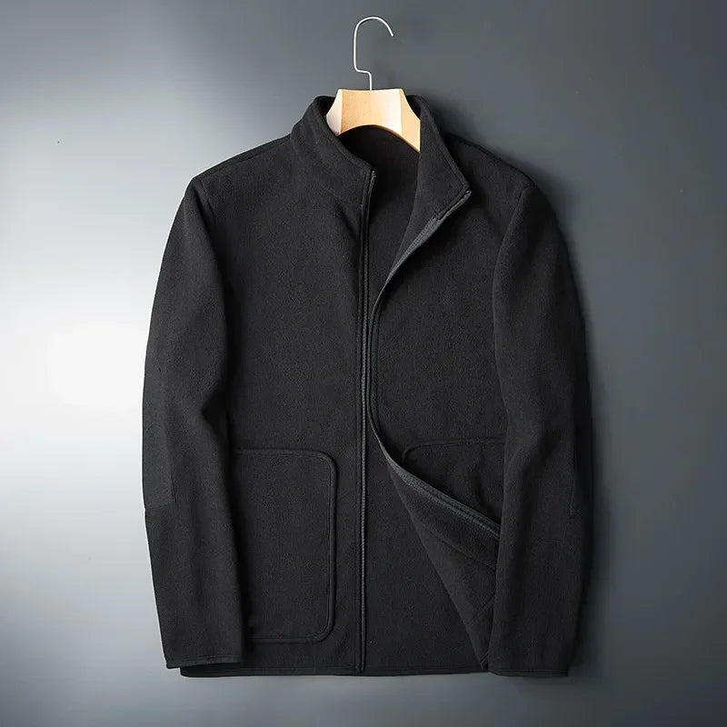 Men's Fleece Jacket Sporty Contrast Details