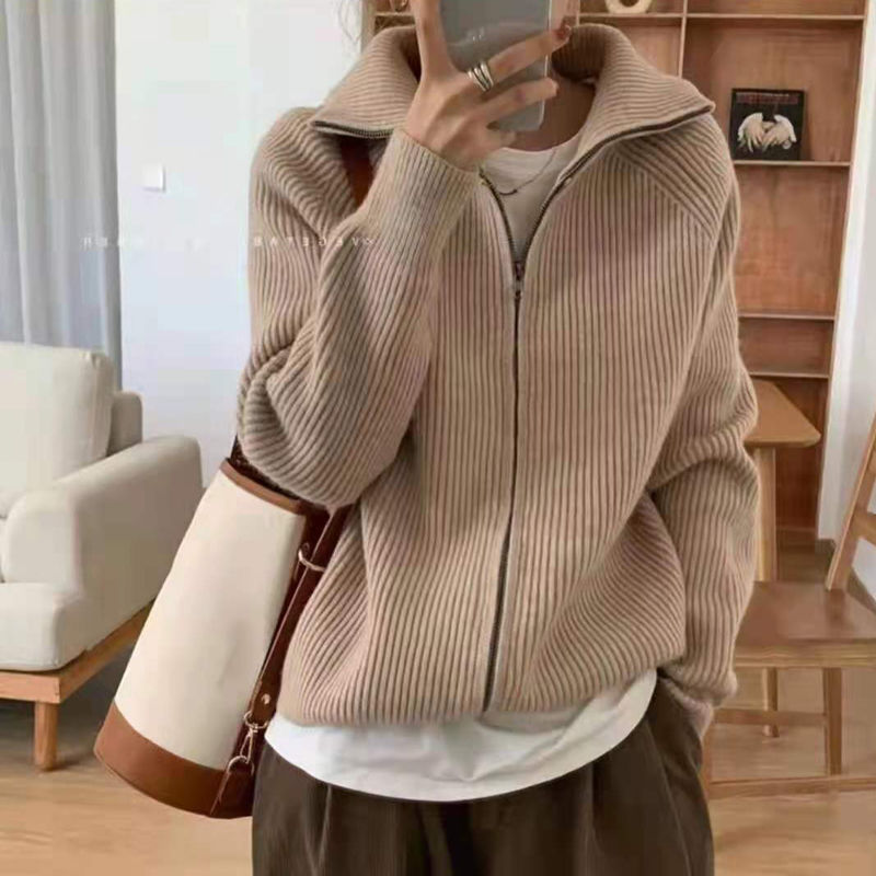 Women's Scarf Knit Cardigan Elegant