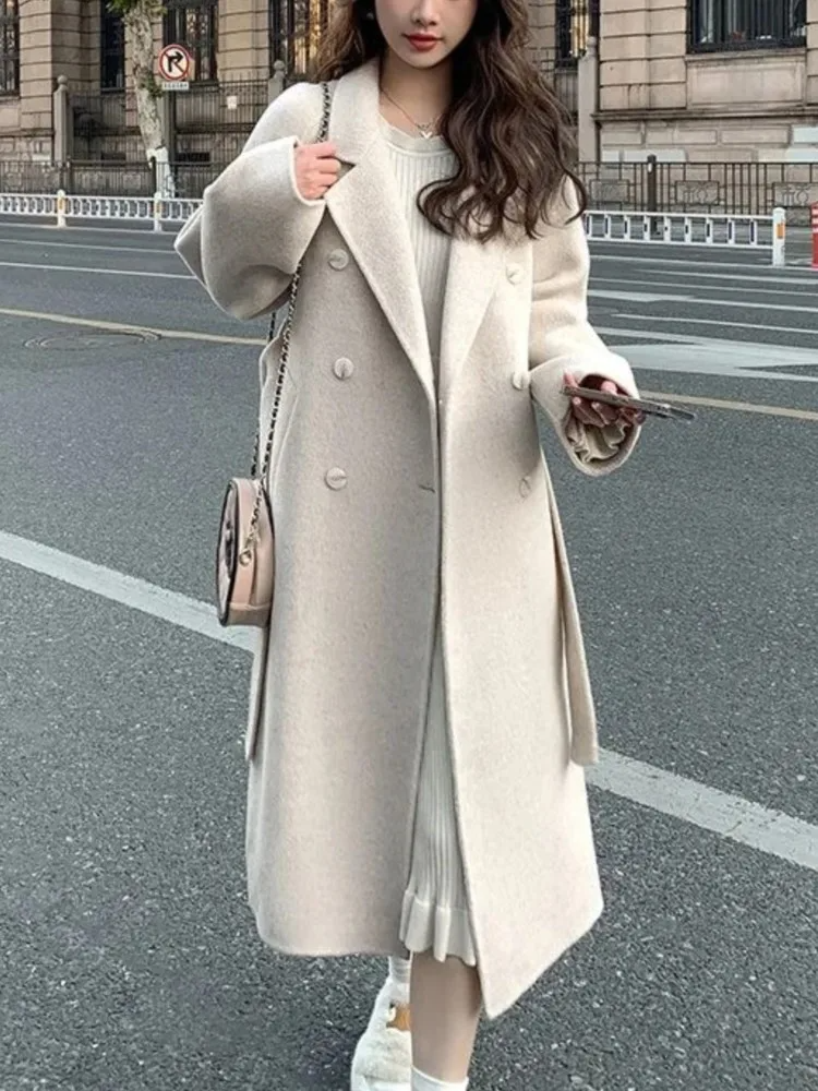 Women's Overcoat Wool Blend Relaxed Fit