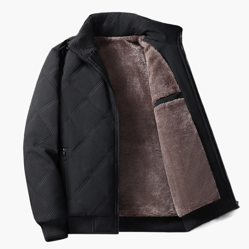 Winter Quilted Jacket Fleece Insulation