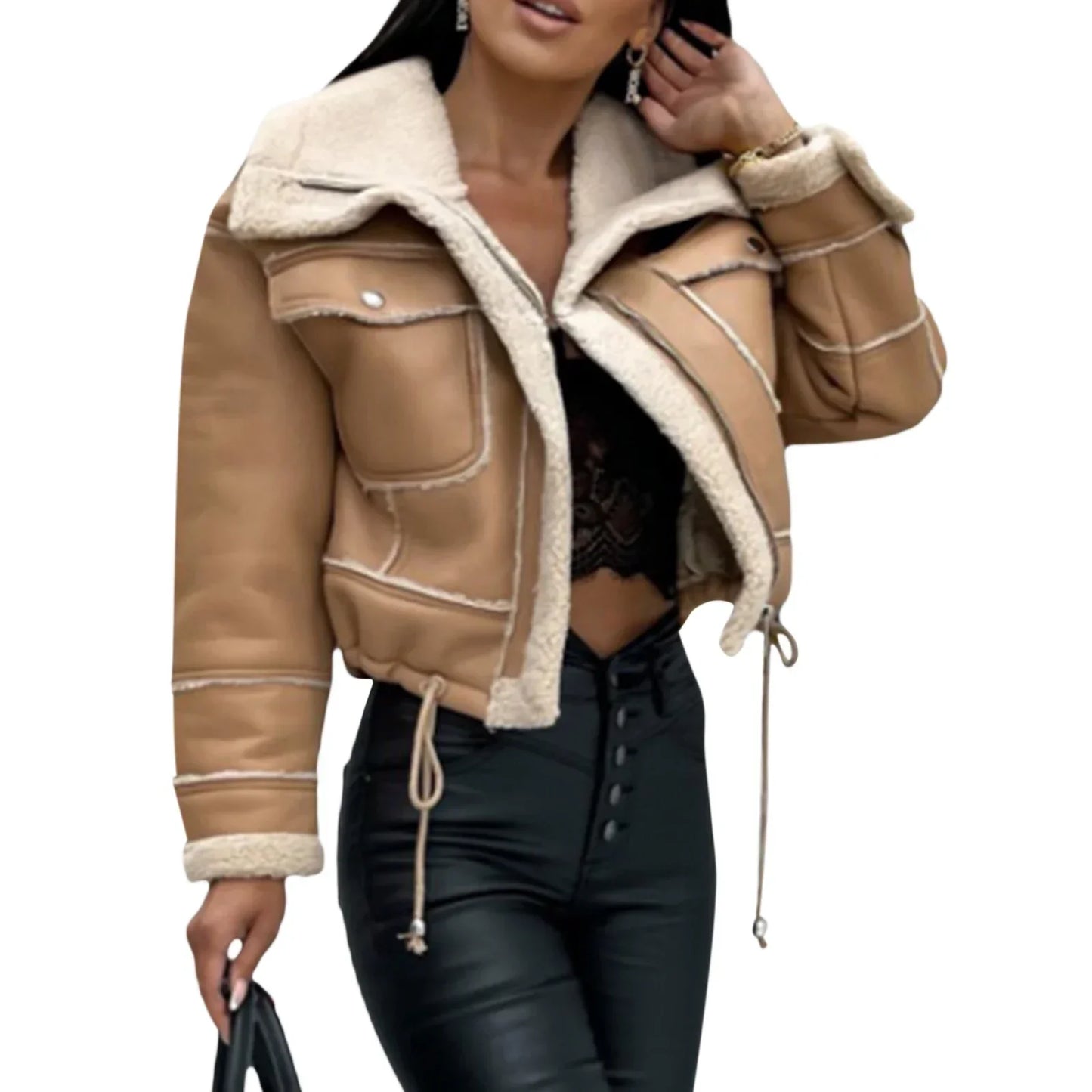 Stylish Women's Jacket World Map Design