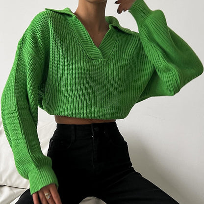 Women's Scarf Knit Sweater Elegant Women's Fashion