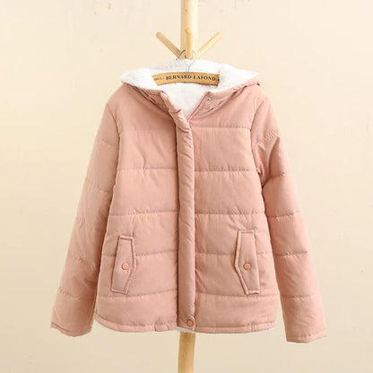 Women's Winter Jacket Fleece Hood Warm
