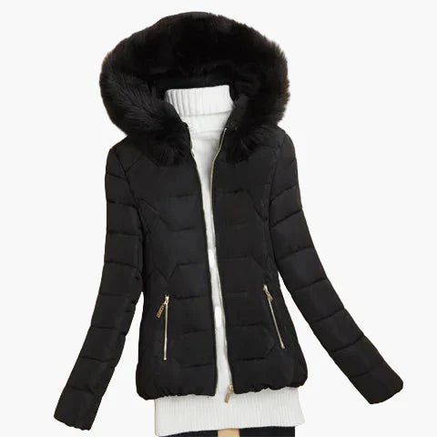 Women's Modern Quilted Winter Jacket with Hood