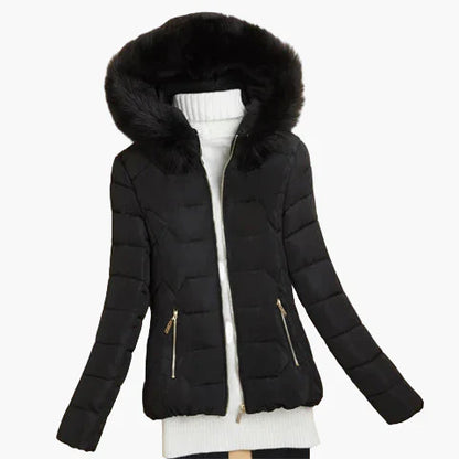 Women's Modern Quilted Winter Jacket with Hood