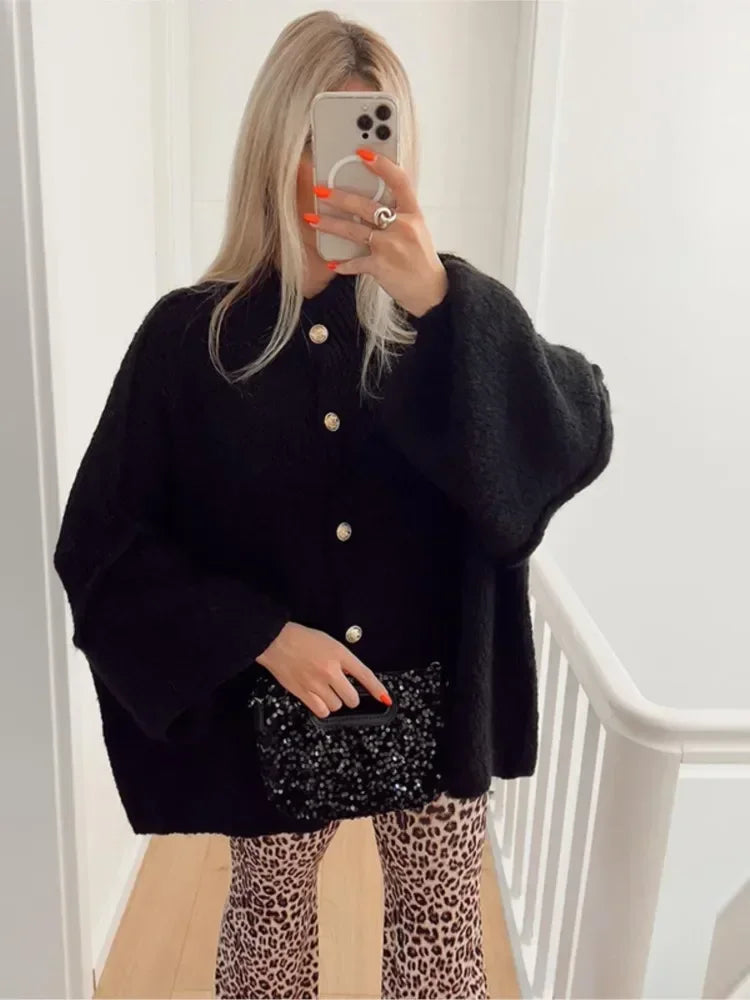 Elegant Cardigan Women's Knit Sweater Comfortable