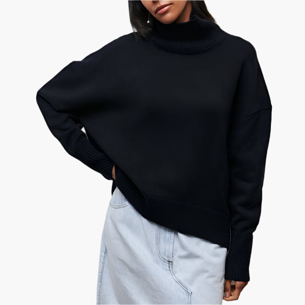 Elegant Sweaters for Women | Turtleneck Sweater with Wide Sleeves