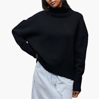 Elegant Sweaters for Women | Turtleneck Sweater with Wide Sleeves