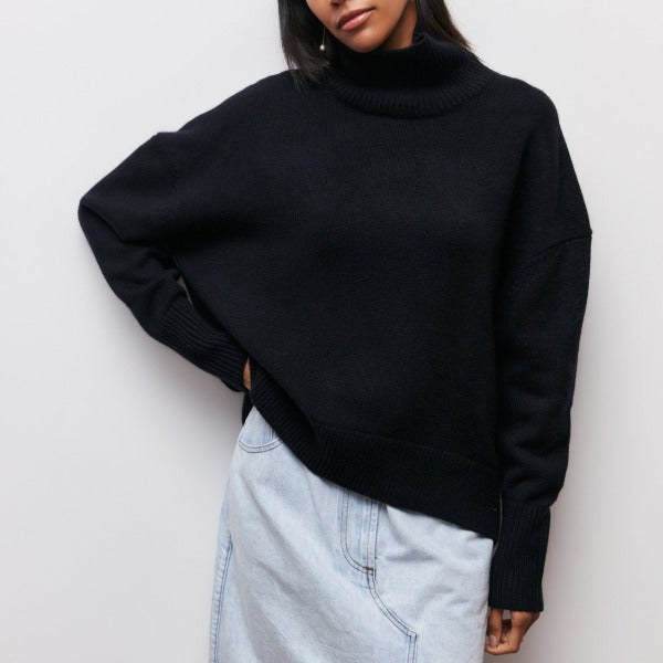Warm Women's Dress | Long-Sleeve Sweater Turtleneck
