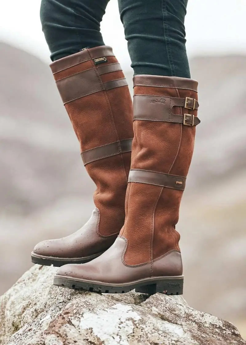 Retro Leather Boots Women Stylish