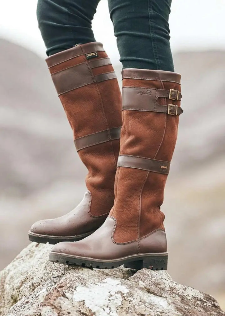 Retro Leather Boots Women Stylish