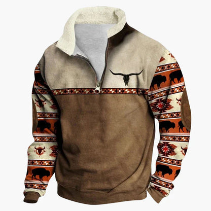 Stylish Pullover Western Look Ethnic Pattern Outdoor