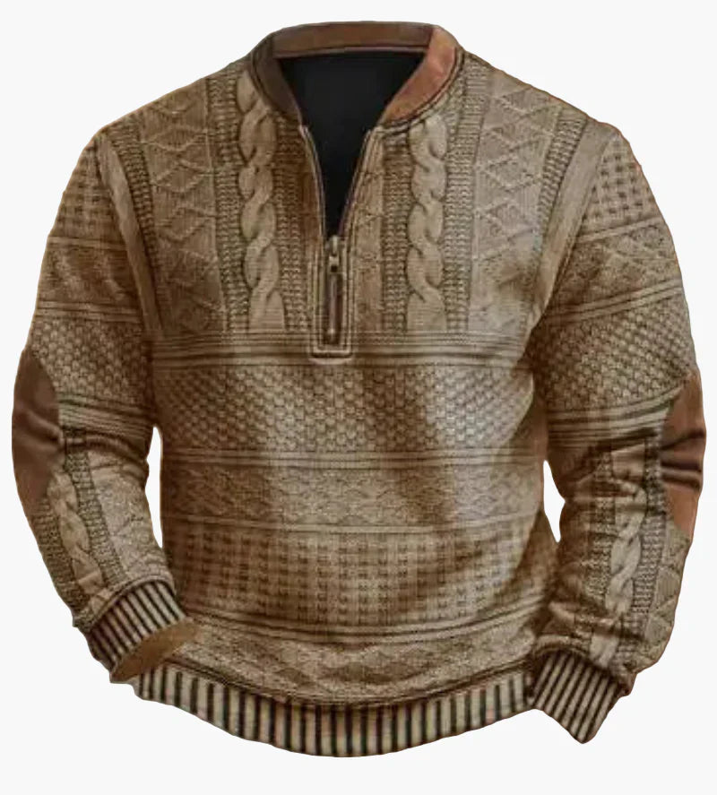 Men's Warm Modern Stand-Up Collar Pullover