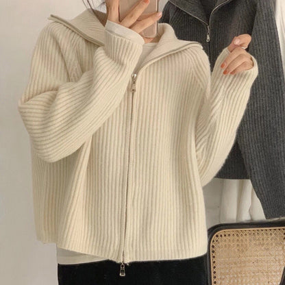 Women's Scarf Knit Cardigan Elegant