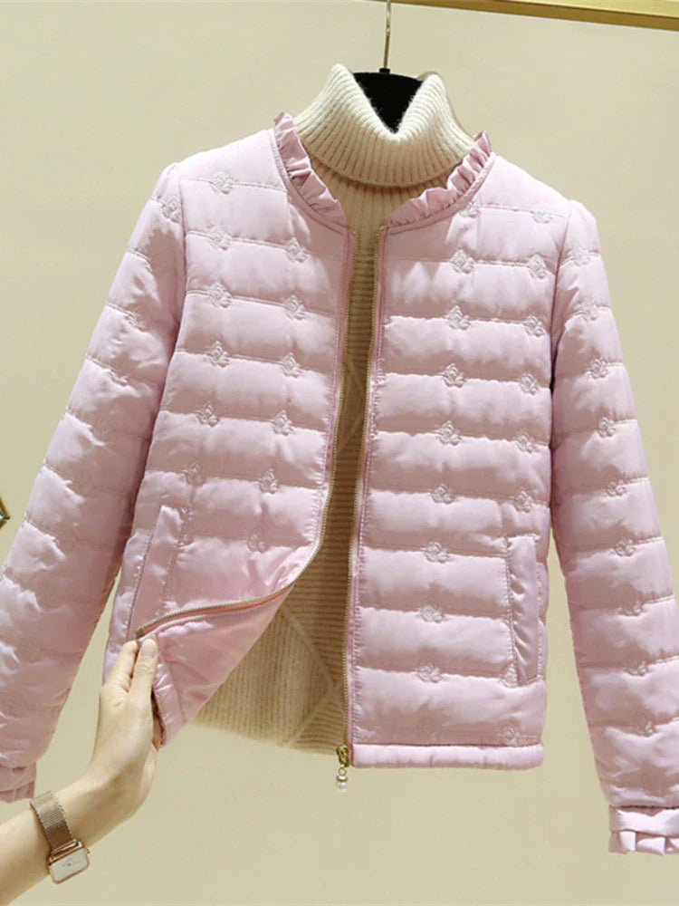 Casual Ruffle Hem Jacket Light Summer