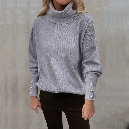 Comfortable high-neck knit sweater