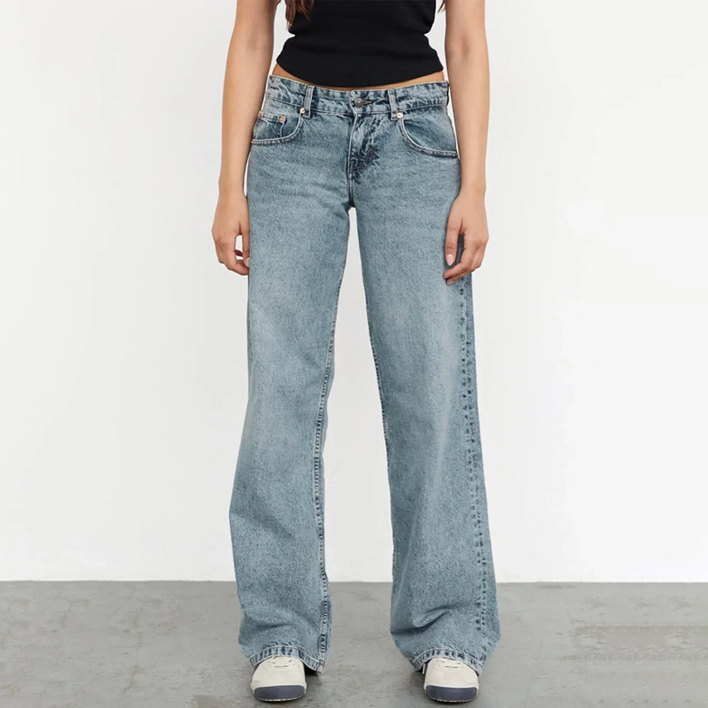 Women's Wide-Leg Retro Style Jeans