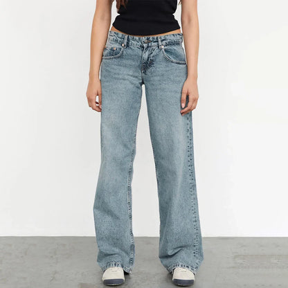 Women's Wide-Leg Retro Style Jeans