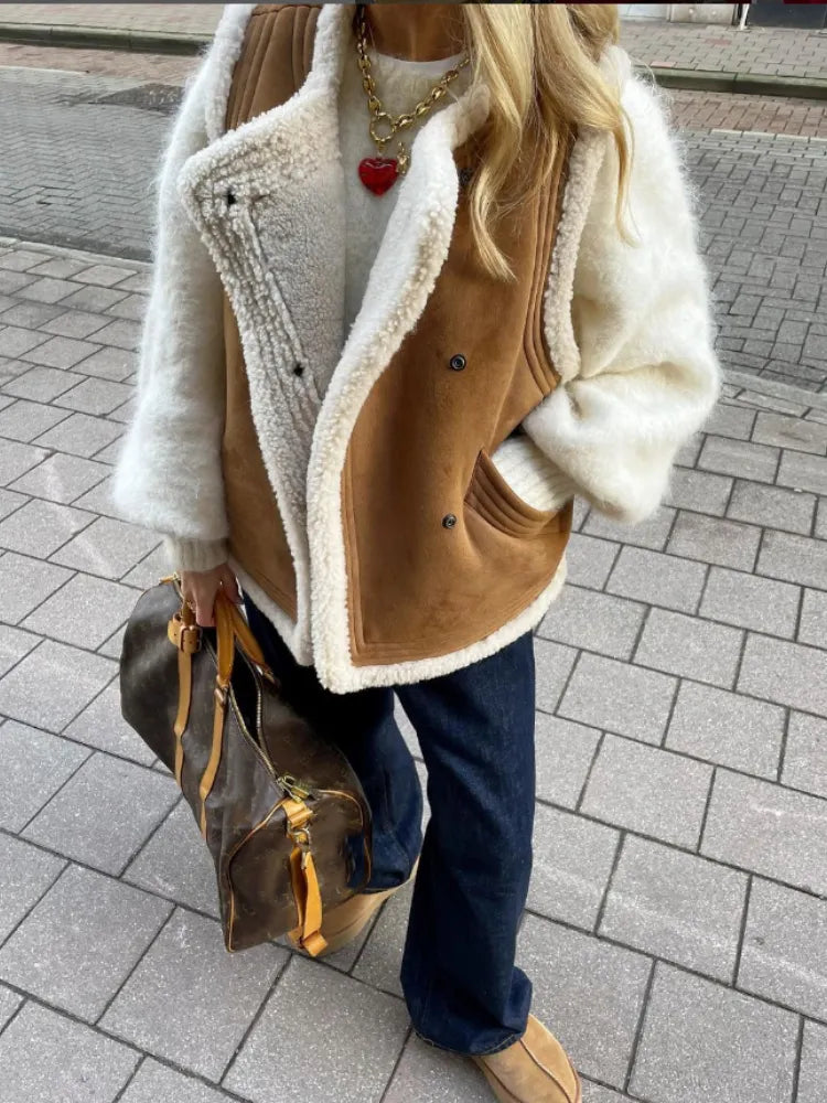 Women's Elegant & Winter Leather Vest