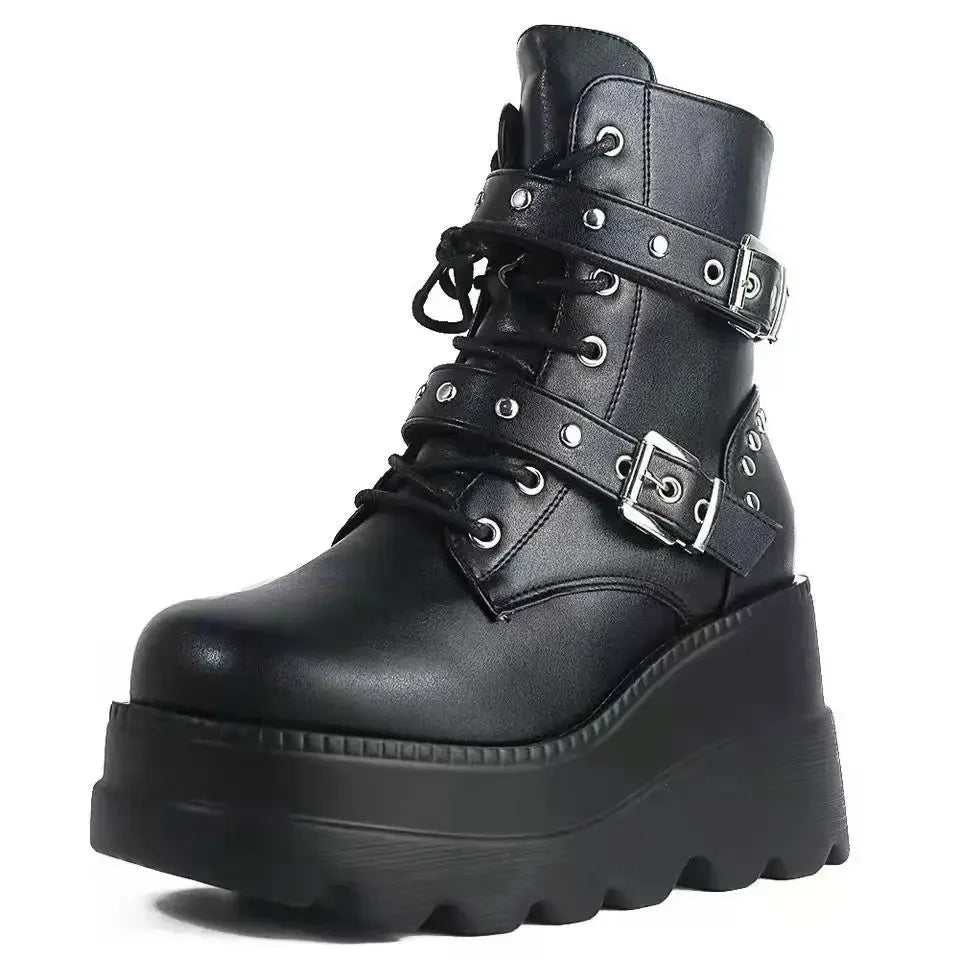 Gothic Boots Elegant Black Elegance