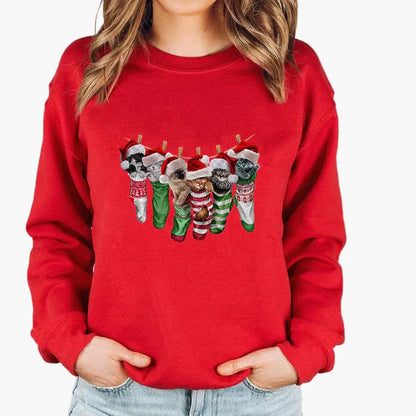 Christmas Sweater Cat String Lights - Funny Cat Jumper Winter