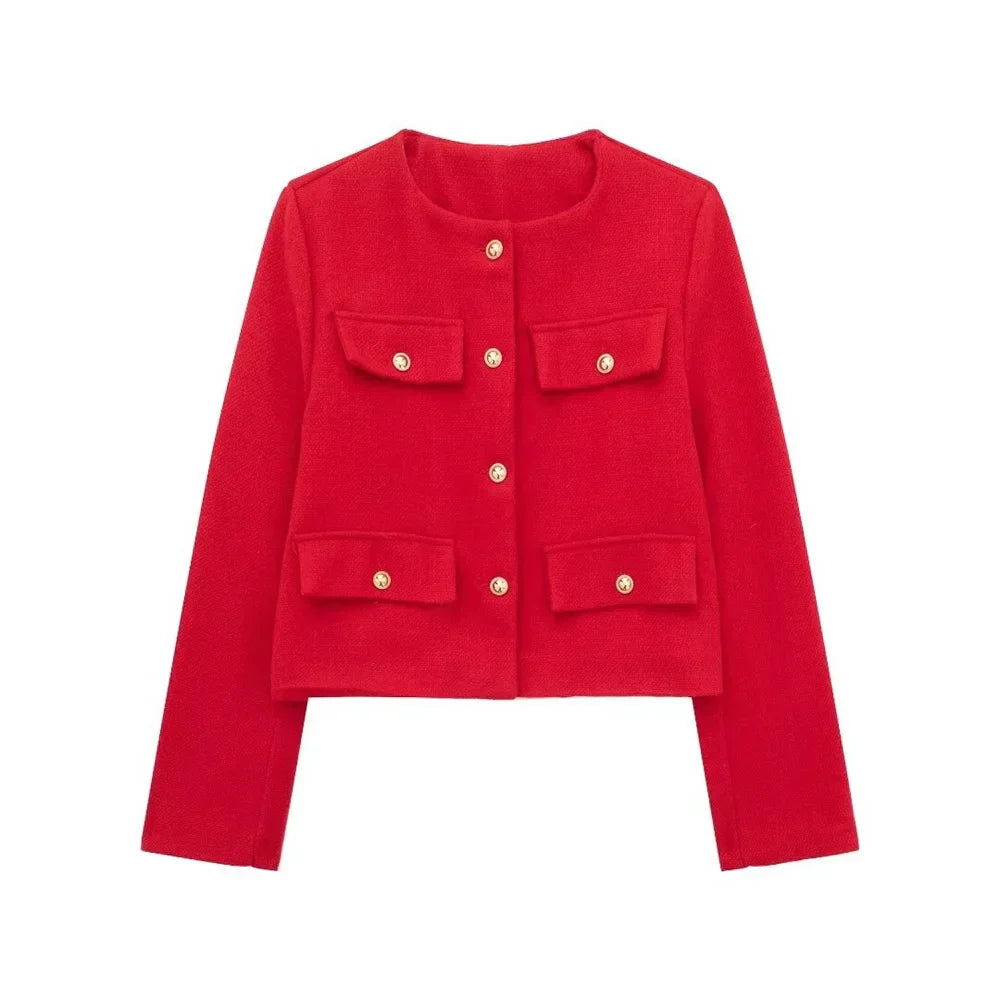 Stylish Women's Short Wool Jacket