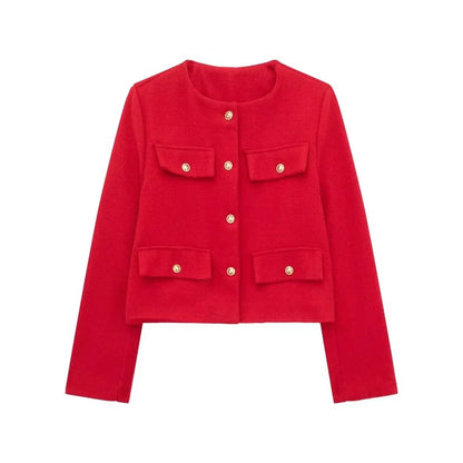 Stylish Women's Short Wool Jacket