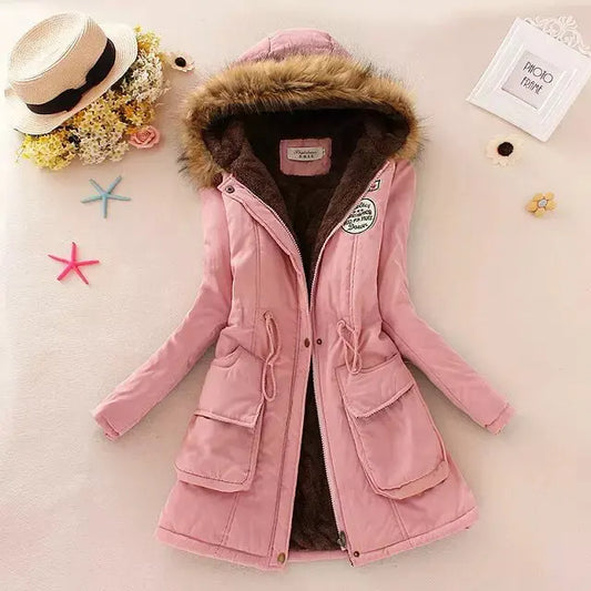 Herbst Winter Jacke Damen Slim Fit Gepolstert - IdealeKleiden