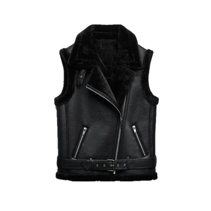 Women's Leather Bodywarmer Warm & Stylish