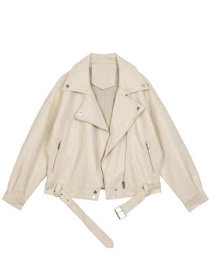 Stylische Lederjacke XXL Größe - IdealeKleiden