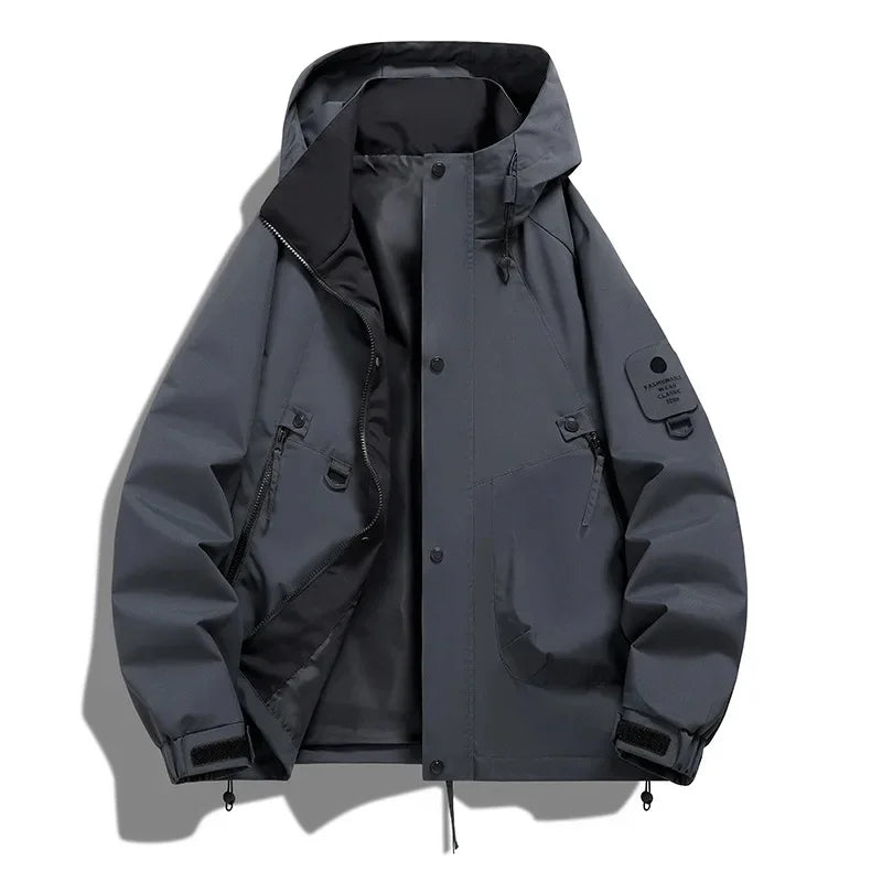 Men's Outdoor Jacket Hood Zipper
