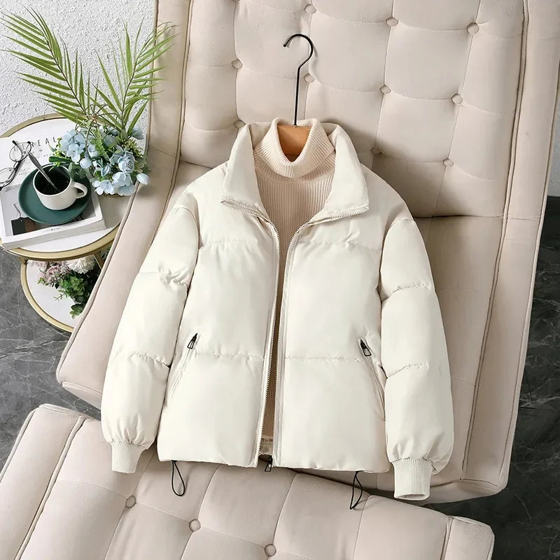Warm Puffer Jacket Winter Stand Collar