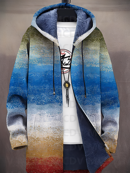 Stylish Hooded Jacket for Men Modern Printed