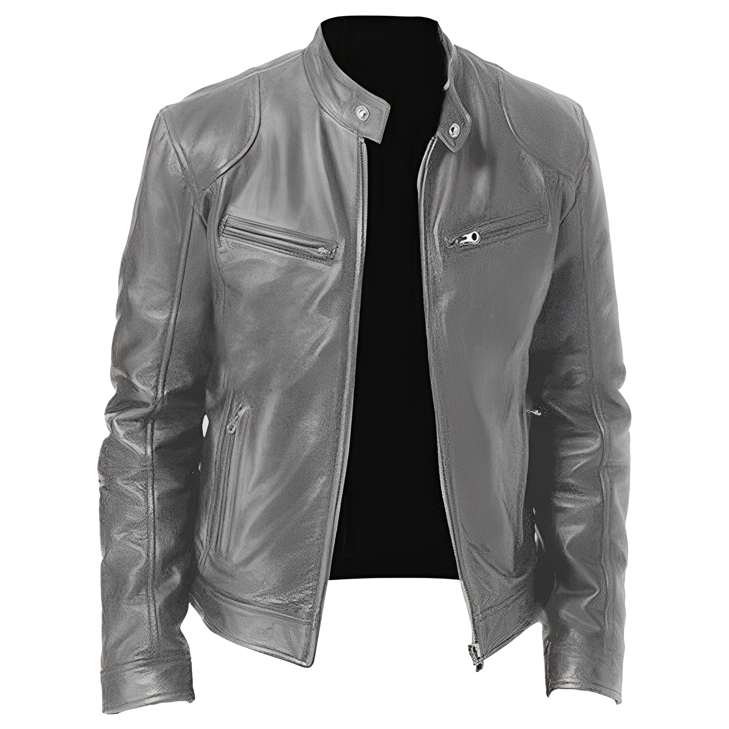 Stylish Leather Jacket Men's Casual Model