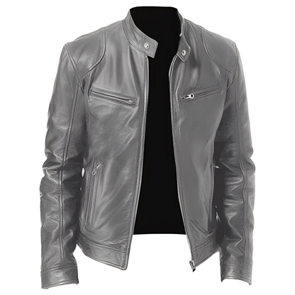 Stylish Leather Jacket Men's Casual Model