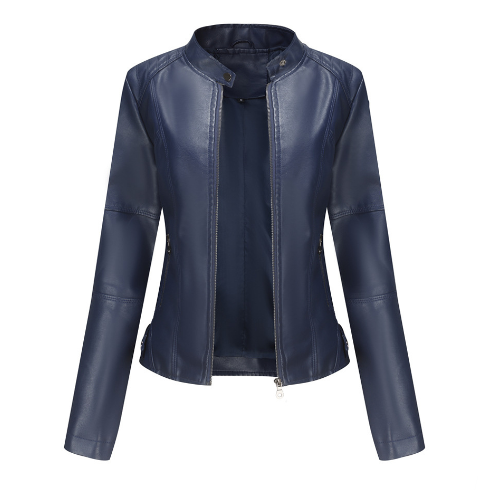 Women's Fashionable Slim Fit Leather Jacket
