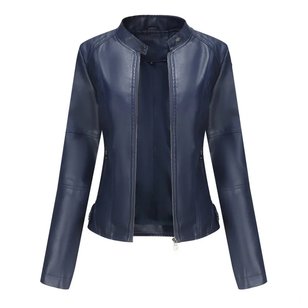 Women's Slim Fit Elegant Leather Jacket