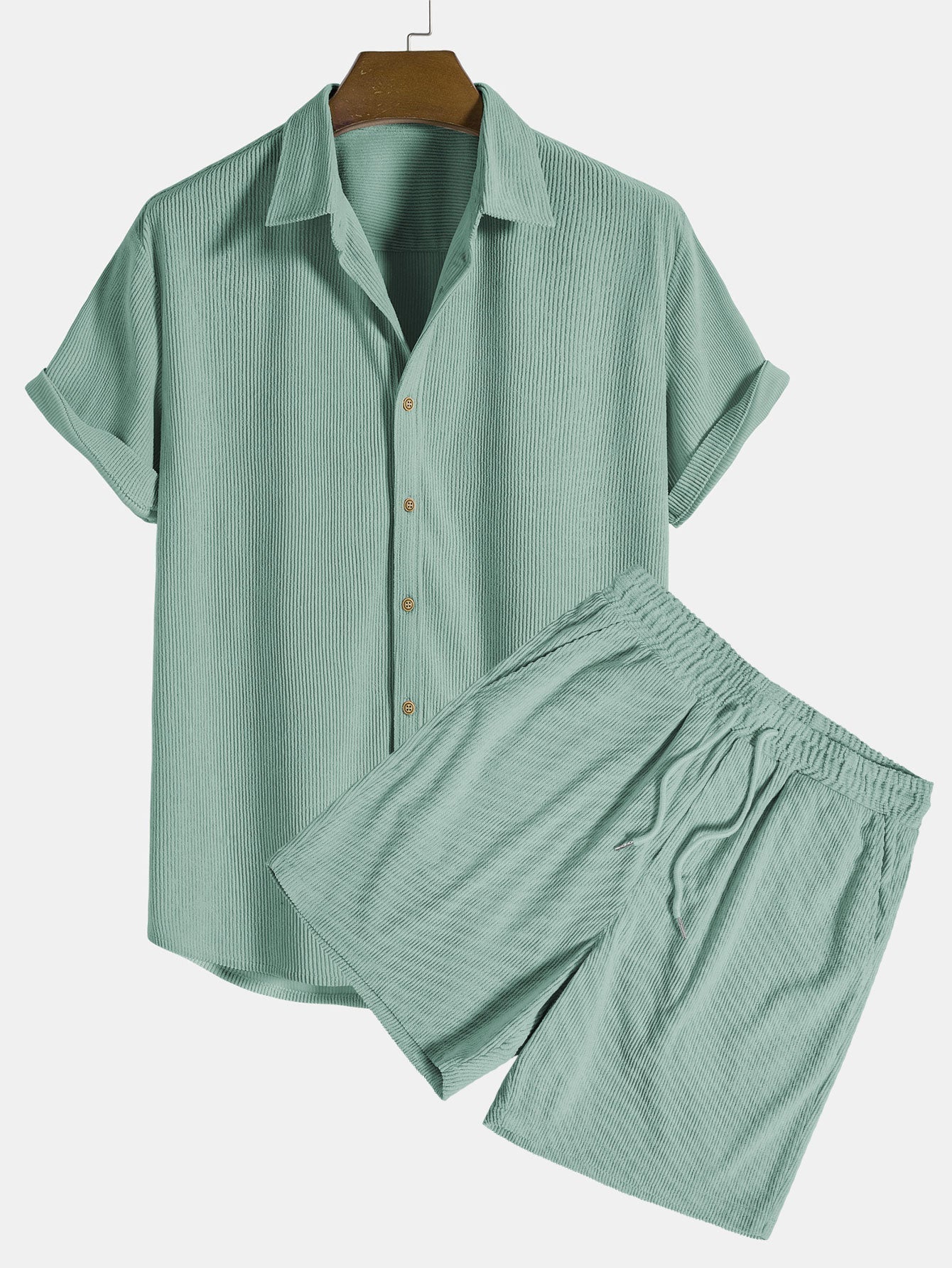 Men's Summer Set Short Sleeve Shirt Shorts