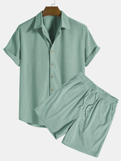Men's Summer Set Short Sleeve Shirt Shorts