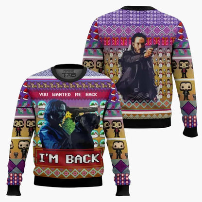 Funny Christmas Sweater Funny Wick-Mas Fan Design