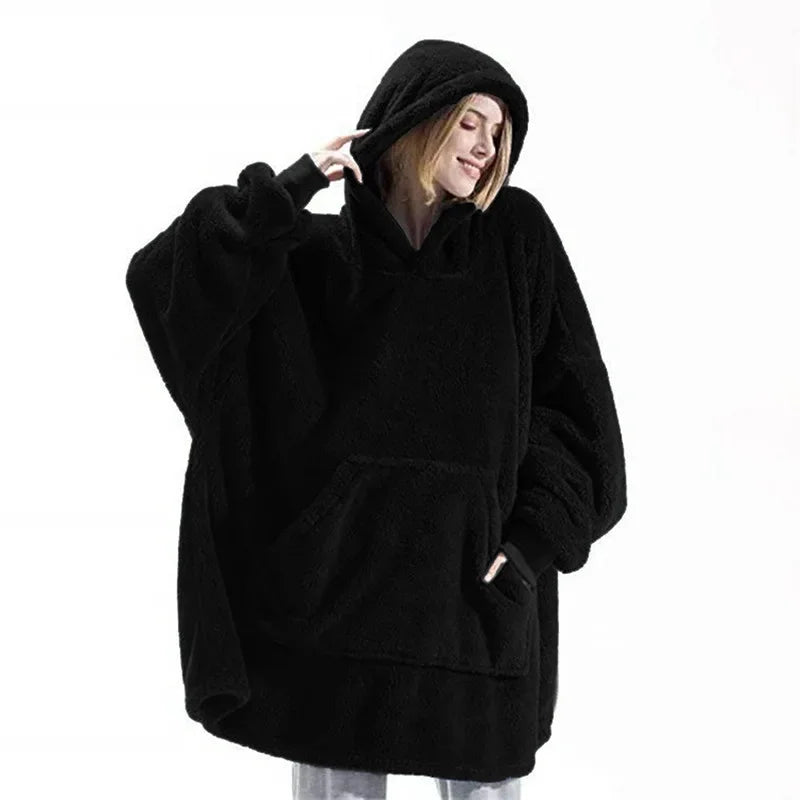 Oversized Flannel Hoodie for Men and Women