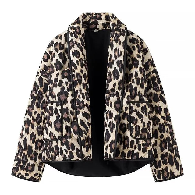 Stylish Leopard Jacket Trendy Women