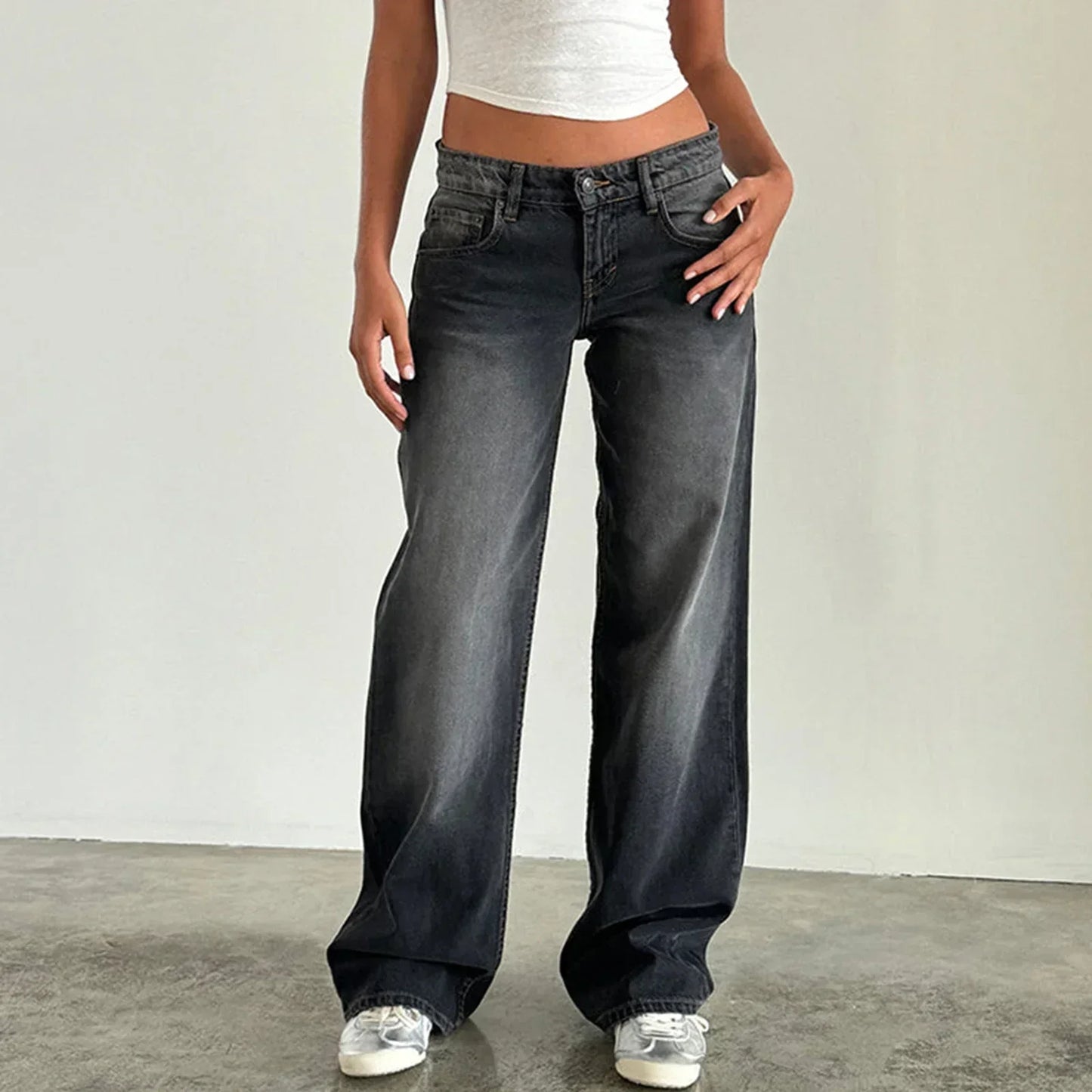 Women's Wide-Leg Retro Style Jeans