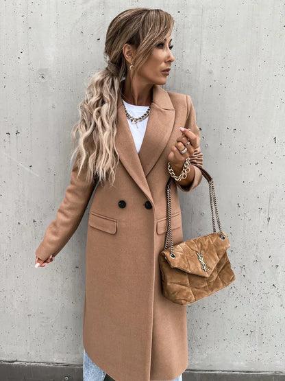 Elegant Women's Black Chic Winter Coat