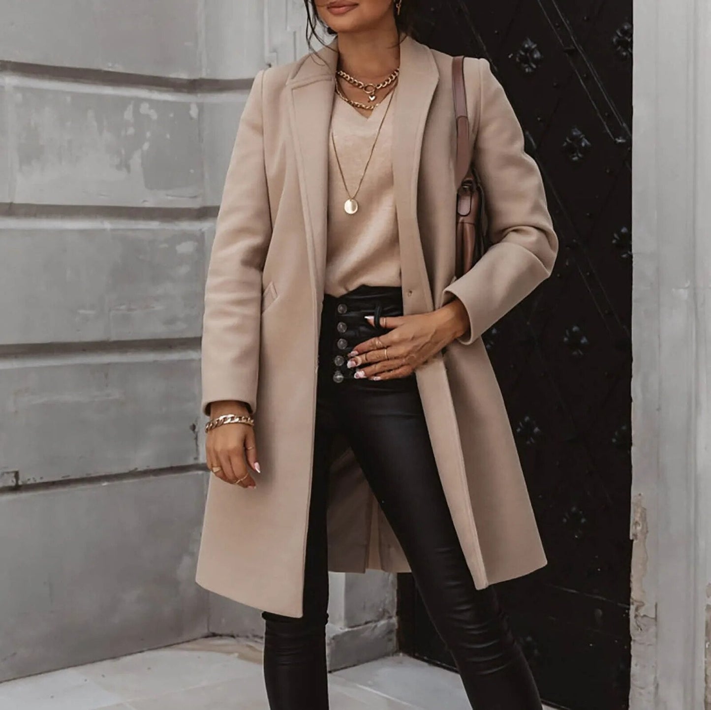 Tailored Wool Coat Elegant Classic