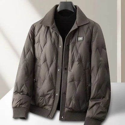 Padded Quilted Jacket Casual Modern with Zipper