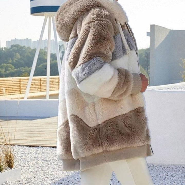 Plüschjacke Damen Weich Warm &amp; Stilvoll - IdealeKleiden