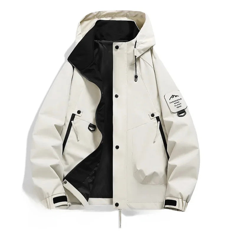 Men's Outdoor Jacket Hood Zipper